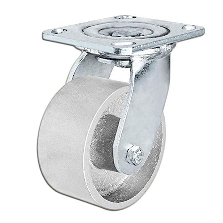 Casterhq 4x2 in Swivel Caster -SEMI-Steel CAST Iron Wheel, 700 LBS Capa CB-9SC42-SS